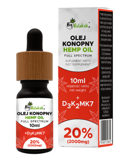 Olej Konopny 20% + D3K2MK7